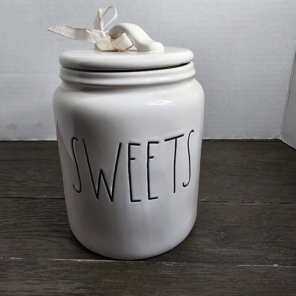 NWT Rae Dunn Artisan Chubby Sweets Canister 2021 Magenta Farmhouse Basics HTF